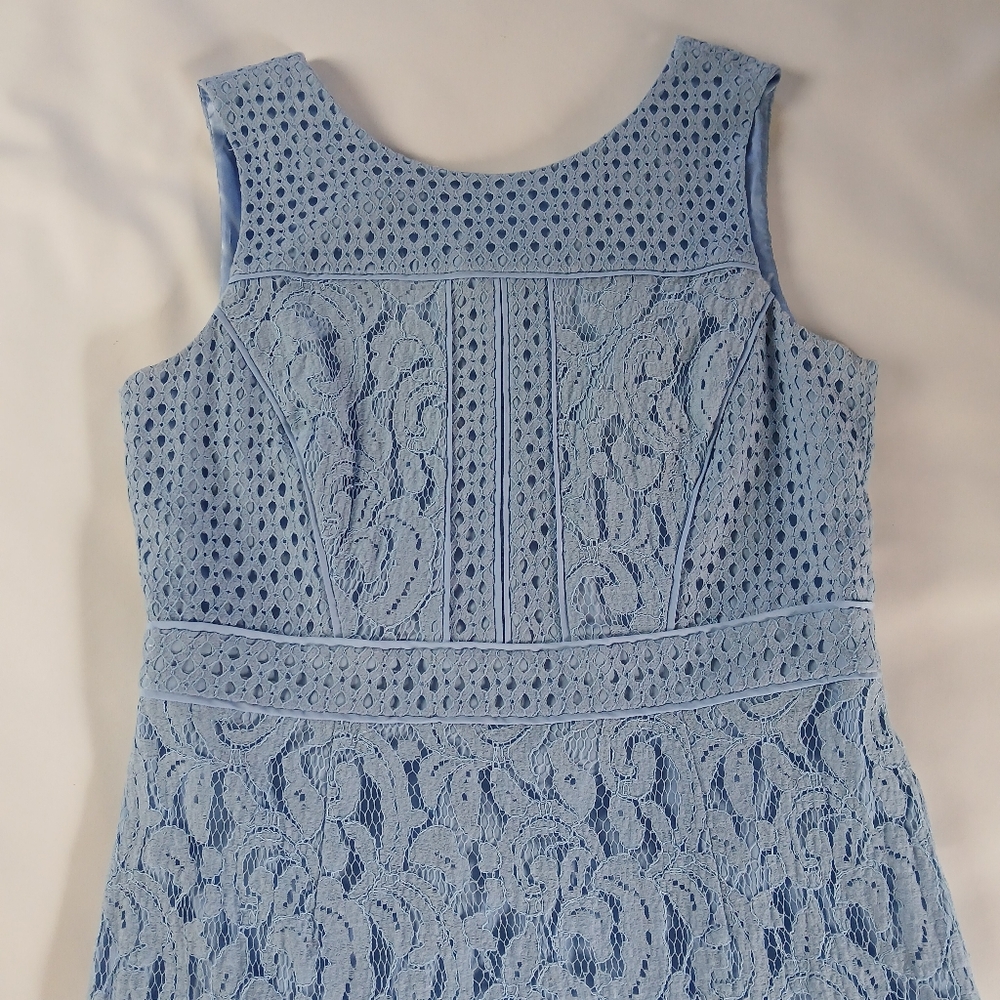 Antonio Melani Sleeveless Lace Overlay Dress - Picture 4 of 11